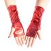 1 Pair Punk Fingerless Long Gloves Long Arm Gloves Halloween Cosplay Gloves