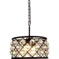 Pendant MADISON 4-Light Polished Nickel Clear Crystal Glass Faceted Roya EL-3479