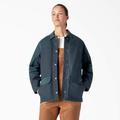 Dickies Women's Waxed Canvas Chore Coat - Airforce Blue Size L (FJWAX1)