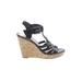 Jessica Simpson Wedges: Black Solid Shoes - Women's Size 7 1/2 - Open Toe