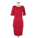 Ali & Jay Cocktail Dress - Sheath Scoop Neck Short sleeves: Red Solid Dresses - Women's Size Medium