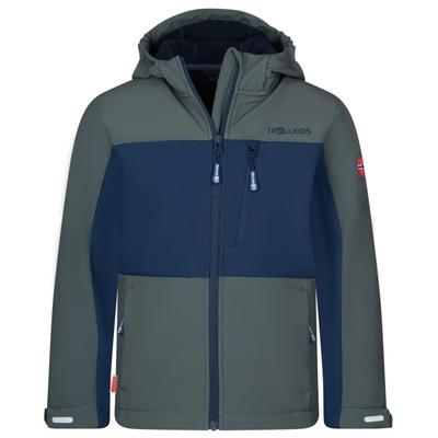 Trollkids - Kid's Bergsfjord Winter Softshell Jacket - Softshelljacke Gr 104 blau/grau Image