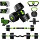 RiVo-Fit 40kg 6in1 Dumbbells Weights Set Adjustable Dumbbell Weight Workout Exercise Training Barbell Kettlebell Push ups Ab Roller Fitness Hand Wraps