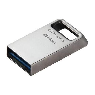 Kingston 64GB DataTraveler Micro USB Flash Drive (Silver) DTMC3G2/64GB