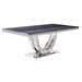 Andrew Home Studio Prichurd Dining Table Metal in Gray | 30 H x 79 W x 39 D in | Wayfair GFA002GMS21DN-YSWX