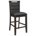 Wildon Home® 26.75" Counter Stool Wood/Upholstered/Leather in Black/Brown | 42 H x 19 W x 20.5 D in | Wayfair 8B724568143E4500B3DC9569020E277F