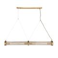 Suspension tube double verre métal laiton