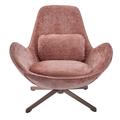 Fauteuil pivotant rose en tissu - L87 cm