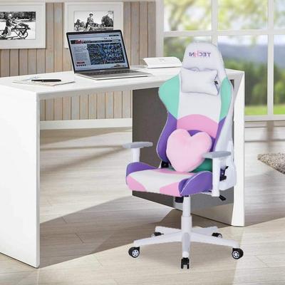 Tension Control computer chair Pink racing chair Polyurethane techni chair