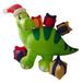 Joiedomi's 6 FT Tall Multicolor Polyester Brachiosaurus Carrying A Couple of Gifts Inflatable Decoration w/ Build-in Lights