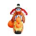 Joiedomi's 6 ft Tall Multicolor Polyester A Turkey Carrying Pumpkins Thanksgiving Inflatable Decoration w/ LED Lights