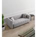 81.89" 3 Seater Tufted Back Sofa Teddy Velvet Upholstered Couch w/ Metal Legs and Throw Pillows for Living Room Sofa