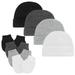 American Trends Baby Hats 0-6 Months Toddler Hat and Mittens for Newborn Baby Girls Baby Beanie Cotton Cap Black; Black Grey; Grey; White 0-6 Months