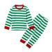 YDOJG Toddler Boys Girls Pajamas Kids Baby Suit Pj S Pajamas Christmas Sleepwear Striped T-Shirt Pants Outfits Clothes Set For 4-5 Years