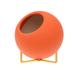 Ceramic Round Flower Pot Galvanized Steel Simple Ceramic Flower Pot Round Flower Pot (Orange)