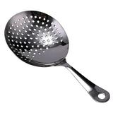 304 Stainless Steel Cocktail Strainer Filter Barware Bar Supply Soup Ladle Colander Slotted Spoon Ice Cube Strainer Cooking Utensil for Bartenders and Mixologists (Black)