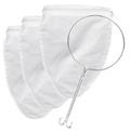 vnanda Nut Milk Filter Bag Versatile Milk Tea Filter Bag Set Ultra Fine Mesh Steel Ring Long Handle Perfect for Tea Nut Milk Soy Milk Coffee Juice More