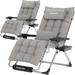 UDPATIO Oversized Zero Gravity Chair 29In XL Patio Reclining Chair with Cushion Outdoor Folding Adjustable Recliner with Cup Holder Foot Rest & Padded Headrest Support 500LB