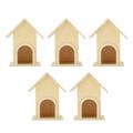 HElectQRIN Bird House Craft 5Pcs Wooden Birdhouse Unique DIY Bird Feeder Cage Craft Ornament Garden Patio Decoration Bird Feeder