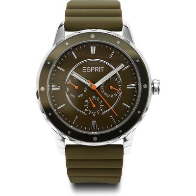 Esprit Herrenuhr Edelstahl oliv Herren Image
