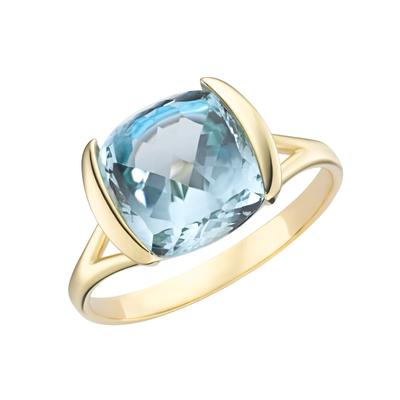 Luigi Merano - Ring mit quadrat. / abgerundeten Edelstein, Gold 375 Ringe 1 ct Blau Damen