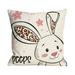 aiyuq.u spring easter pillow covers rabbit bunny decorative throw pillow covers farmhouse pillowcase linen cushion case for home decor