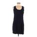 Banana Republic Casual Dress - Shift Scoop Neck Sleeveless: Blue Print Dresses - Women's Size 6