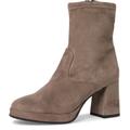 Stiefelette TAMARIS Gr. 38, grau (dunkeltaupe) Damen Schuhe Reißverschlussstiefeletten