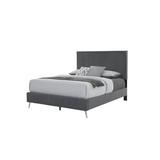 Global Furniture USA King Low Profile Standard Bed Upholstered/Polyester in Gray | 54.5 H x 57.36 W x 81.3 D in | Wayfair ENZO-DARK GREY-FB