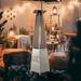 Augensternchen Tower 48,000 BTU Propane Standing Patio Heater, Glass in Gray | 89.99 H x 29.99 W x 29.99 D in | Wayfair MD5393247