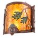 Red Barrel Studio® Saira Leaf, Flower, Fruit Two Light Wall Sconce from Oak Leaf & Acorn Collection in Copper Vein Finish | Wayfair