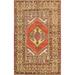 Pink/Yellow 70 x 43 x 0.25 in Area Rug - Isabelline Southwestern Handmade Rectangle 3'7" x 5'10" Wool/Area Rug in Orange/Gold /Wool | Wayfair