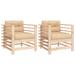 Foundry Select Sawiki Patio Chair w/ Cushions Wood in Orange/Brown | 23.6 H x 25 W x 25 D in | Wayfair 17B71BD32A6B4588A7309923B066B1BC