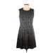 Eliza J Casual Dress - A-Line High Neck Sleeveless: Black Dresses - Women's Size 6