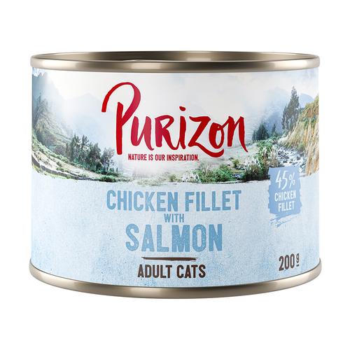 24x200g Chicken, Salmon Adult Purizon Wet Cat Food