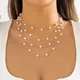Collier ras du cou en perles superposées pour femme collier de perles colliers de la présidence