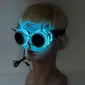 Lunettes de soleil rétro avec verres noirs lunettes néon brillantes LED Shoous jouet lumineux