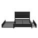 Metal Full Size Storage Platform Bed with Twin Size Trundle and 2 Drawers