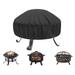 Shatex 33 in. Black Durable Weather-Resistant Round Fire Pit Cover