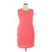 Ronni Nicole Casual Dress - Sheath Crew Neck Sleeveless: Pink Print Dresses - Women's Size 2X-Large