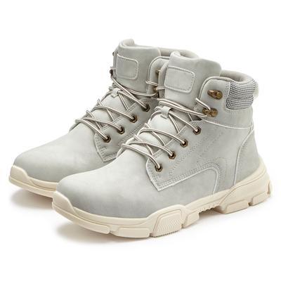 Schnürboots AUTHENTIC LE JOGGER, Herren, Gr. 41, grau (hellgrau), Obermaterial: 70% Lederimitat, 30% Textilmaterial. Fut