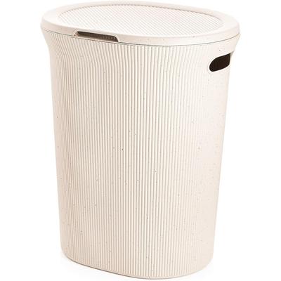 Superio Ribbed Ecohome Laundry Hamper, Made of Recycled Materials - 13"W x 16"D x 19.5"H