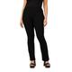 Ulla Popken Damen Rippjersey-Hose, ausgestelltes Bein, Elastikbund Leggings, schwarz, 58-60