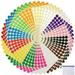 JANYUN 3920 Pcs 3/4 Color Dot Stickers Colored Coding Labels Circle Dots 14 Assorted Colors 0.75 Inch Colored Round Labels Stickers Dot with Zipper File Pocket for Office Classroom Student