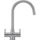 Franke Athena Mono Mixer Kitchen Tap Silk Steel in Chrome Brass