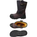 DeWalt Men's Millington PU Rigger Safety Boots in Brown, Size 8 Leather