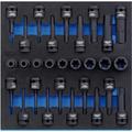 Draper TX-STAR Impact & Hex Socket Set in 1/2 Drawer EVA Insert Tray, 1/2" Sq. Dr. 28 Piece Steel