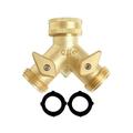 Garden Hose Y Valve Connectors Brass Hose Splitter with Solid Brass Handle Brass Y Valve Connectors Garden Hose Y Valve Connectors For Garden Hose Connectors Adapter Brass Hose Splitter With Solid 1