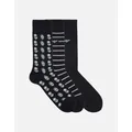 Emporio Armani Men's 3 Pack Socks Black Stripe Gift Set - Size: 15.5/9/16/7/7.5/14.5/8/15/8.5/12.5/6/13/13.5/14/6.5/11/4.5/11.5/5/12/5.5/9.5/10/3.5/3/
