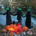 Witches Holding Hands and Glowing Faces - Set of 3 witches - 6 feet tall - Outdoor Yard Decoration